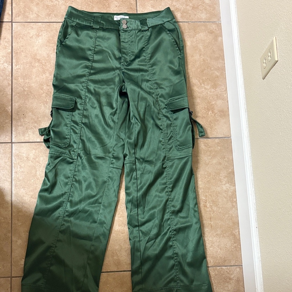love, Fire Olive Wide Leg Cargo Pants